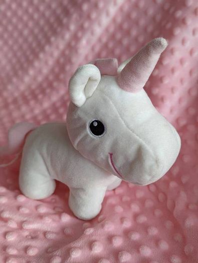 soft toy , unicorn for girl , pink and white unicorn, teddy bear, cuddly toy