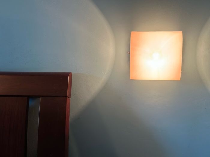 Opaque white oval wall lights x 2