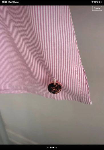 short sleeve pink & white top uk size 8 rant & rave brand