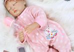 22 Inch 55cm Reborn Dolls Baby Girl Soft Silicone Vinyl Real Life Dolls Toddler Sleeping Girl Lifelike Handmade Reborn Babies Xmas Gift (FREE POSTAGE)