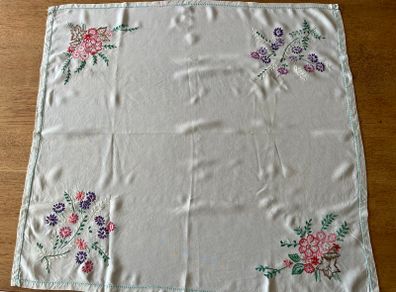 Antique pale green table cloth