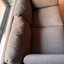 2 x Two seater dark grey couch and footstool - excellent condition Image 3