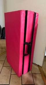 CCLIFE Folding Gymnastics Mat - Reversible Black/Pink