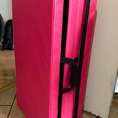 CCLIFE Folding Gymnastics Mat - Reversible Black/Pink