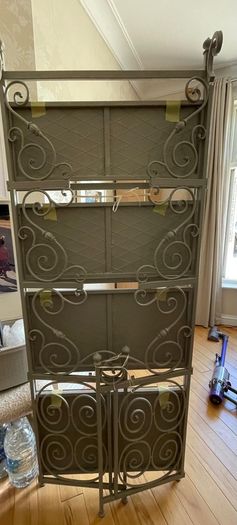 Cast iron foldable shelving unit - folds flat