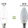 E14 LED Light Bulb, Small Edison Screw E14 Candle Bulb, Warm White, 4.9W 470lm, 40W SES Bulb Equivalent, 2700K C35 E14 LED Bulb, Energy Saving Candle Light Bulbs, Non-dimmable, Pack of 6 (FREE POSTAGE) Image 5