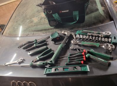 Parkside toolbag and tools