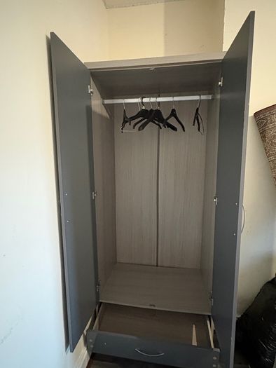2 Door Wardrobe with Mirror & Bottom Drawer