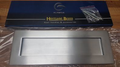 Letterplate Heritage Brass Satin Chrome 14" X 5"