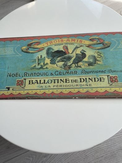 Vintage French Metal Sign (3 Friends )