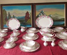 Rare 45 Piece Royal Albert Lydia Bone China Gold Gilt Dinner And Tea Service / Set For 6 Person Setting Made In England