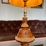 Very Tall Italian Bitossi Style Mid Century Large Ceramic Table Lamp with Shade 1960s Image 3