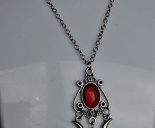 Gothic Triple Moon Goddess Pendant Necklace