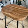 Premium Vintage-Style Elm Wood Barstools (Set of 4) Image 4