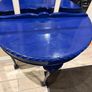 Mahogany painted Blue Half moon Hall table Image 4