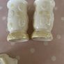 Vintage Belleek China Psir bud vases & Pair of Rowing boats Image 10