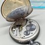 Antique Solid Silver Pocket Watch Hallmarked English 15 Jewel Swiss Movement Spares Repair Image 4