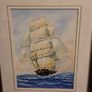 Signed Watercolour by P. Simmons "Sailing Ship" Image 2