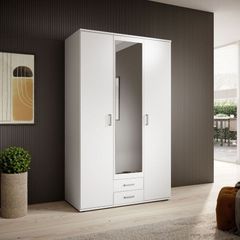 Premium 3-Door Wardrobe with Mirror & Drawers