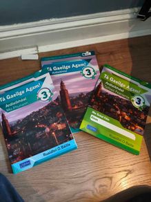 Irish 3rd year junior Cycle textbook with activity book and portfolio