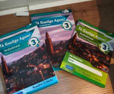 Irish 3rd year junior Cycle textbook with activity book and portfolio