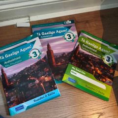 Irish 3rd year junior Cycle textbook with activity book and portfolio