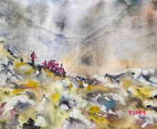 Kerry mountain rescue watercolour