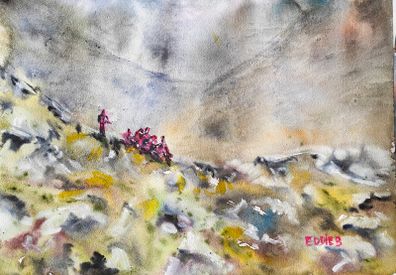 Kerry mountain rescue watercolour