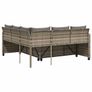 Garden Sofa with Table and Cushions L-Shaped Grey Poly Rattan Image 4
