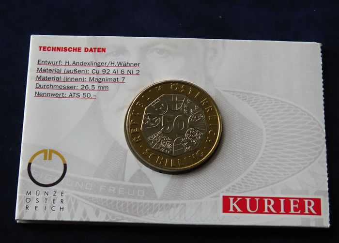 2002 Last of the Austrian schilling era BUNC | Austria 50 Schilling coincard
