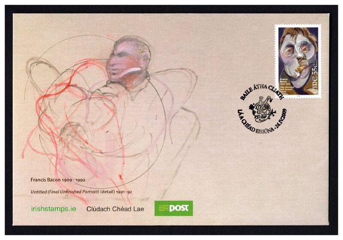 2009 Ireland The 100th Anniversary of the Birth of Francis Bacon, 1909-1992 Commemorative Stamp An Post First Day Cover (FDC)