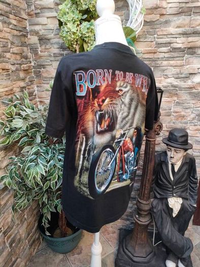 Born To Be Wild Biker T-shirt  Front and Back Print's  Size Medium