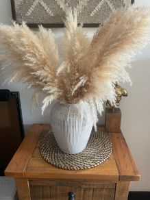 vase with dry plants