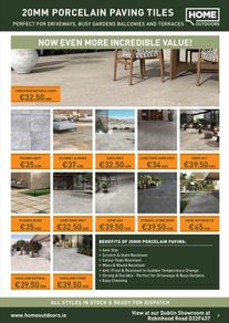 Outdoor Porcelain Paving Tiles 20mm