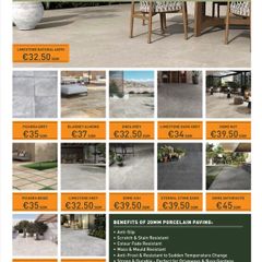 Outdoor Porcelain Paving Tiles 20mm