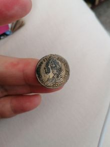 1746 Lima Silver Sixpence Coin