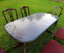 Dining table with chars - solid wood