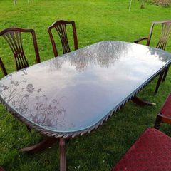 Dining table with chars - solid wood