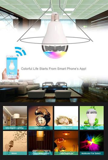 SmartBulb Wireless Bluetooth Audio Speakers E27 LED RGB Light Music Bulb