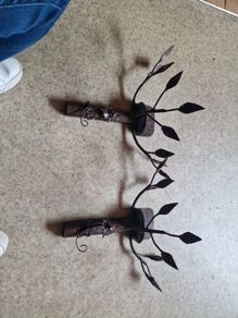 Handcrafted  industrial brutalist wall sconces
