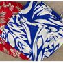 Ladies Red / Blue Satin Trousers / Lounge wear: size 12-14 / 14-16 Image 2