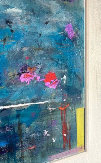 Large Original Painting Contemporary Art Poolbeg Chimneys Modern Irish abstract art Framed