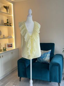 Ladies Lemon Frill Blouse from F&F Size UK 8 / EU 36