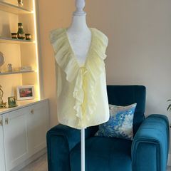 Ladies Lemon Frill Blouse from F&F Size UK 8 / EU 36