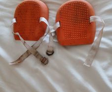 Heavy-Duty Rubber Work Knee Pads (Bright Orange)