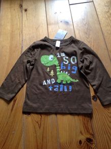 BNWT Miniclub Super Soft Dinosaur Top