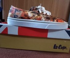 Lee Cooper canvas ladies girls shoes 4 37 orange new in box