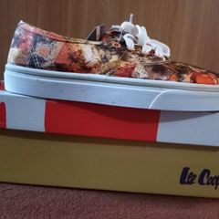 Lee Cooper canvas ladies girls shoes 4 37 orange new in box
