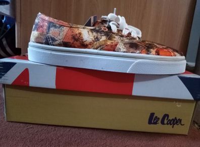 Lee Cooper canvas ladies girls shoes 4 37 orange new in box