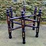 Antique silvered moorish morrocan copper tray/foldable drinks table Image 4